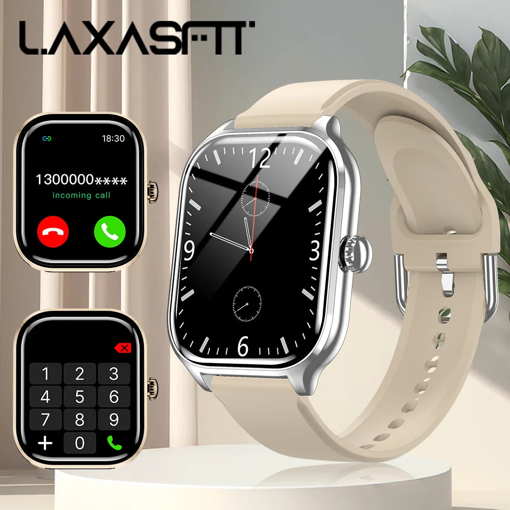 LAXASFIT 2025 New Smart Watch Bluetooth Call Message Reminder 24 Hour Health Monitoring Smart Watch Gift for Men and Women