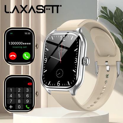 LAXASFIT 2025 New Smart Watch Bluetooth Call Message Reminder 24 Hour Health Monitoring Smart Watch Gift for Men and Women